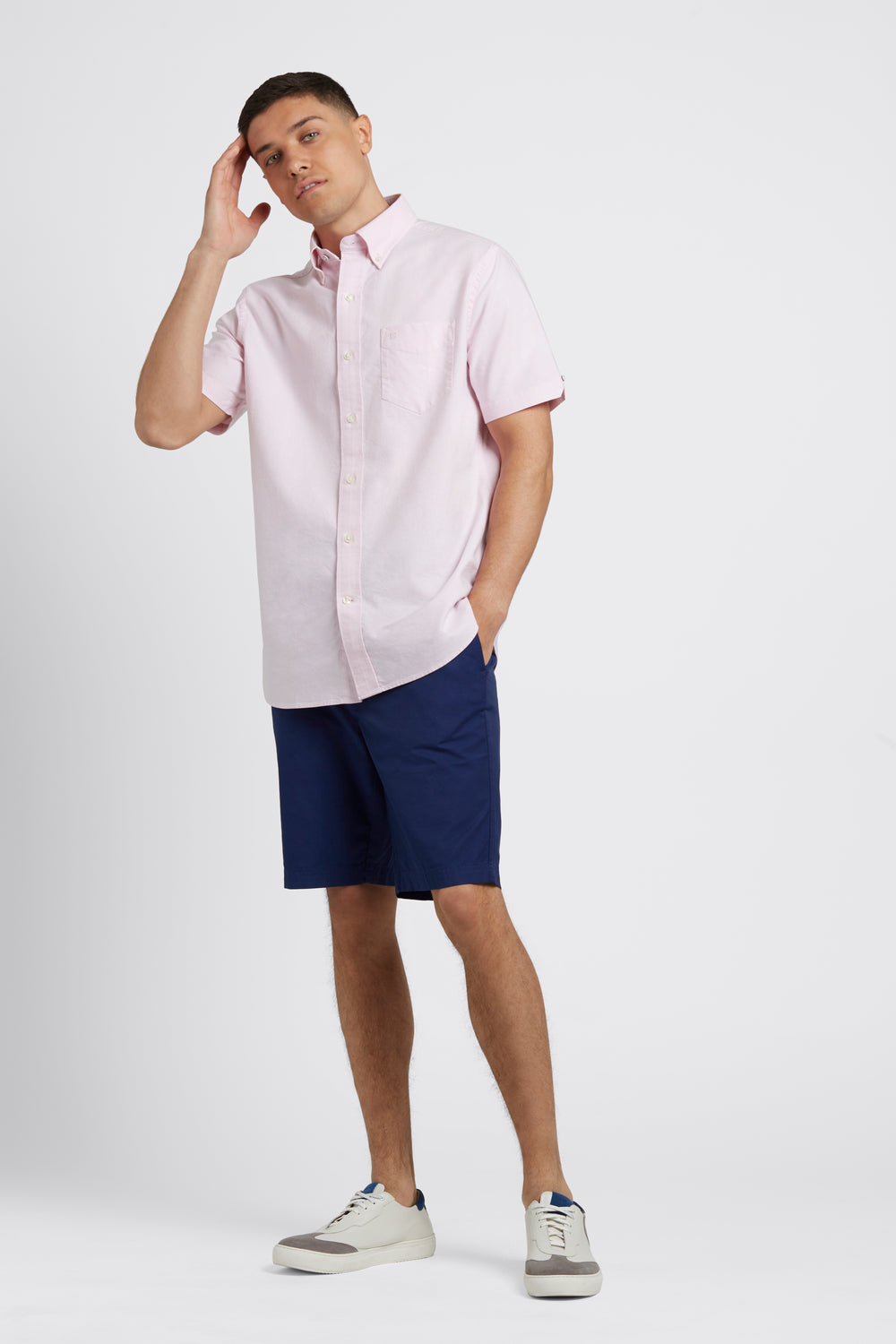 Chemises Ben Sherman Short Sleeve Brighton Oxford Organic Rose | XJD-44295942